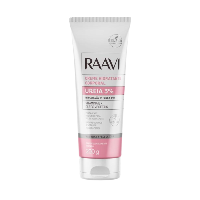 Raavi Creme Hidratante Corporal Ureia 3% 200g