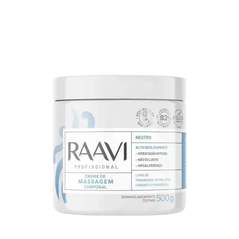 Raavi Creme de Massagem Corporal Neutro 500g